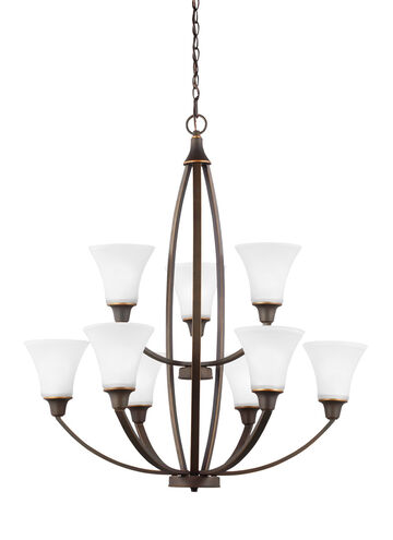 Metcalf 9 Light 31 inch Autumn Bronze Chandelier Ceiling Light