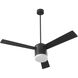 Allegro 52 inch Black with Matte Black/Walnut Blades Ceiling Fan