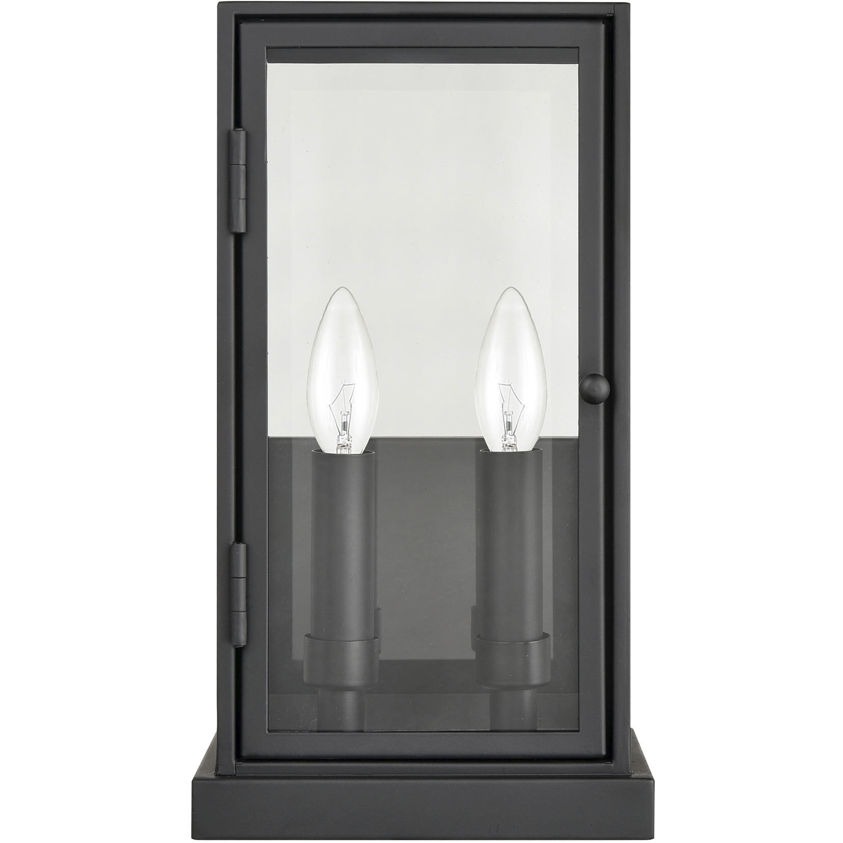 Foundation 2 Light 13 inch Matte Black Outdoor Sconce