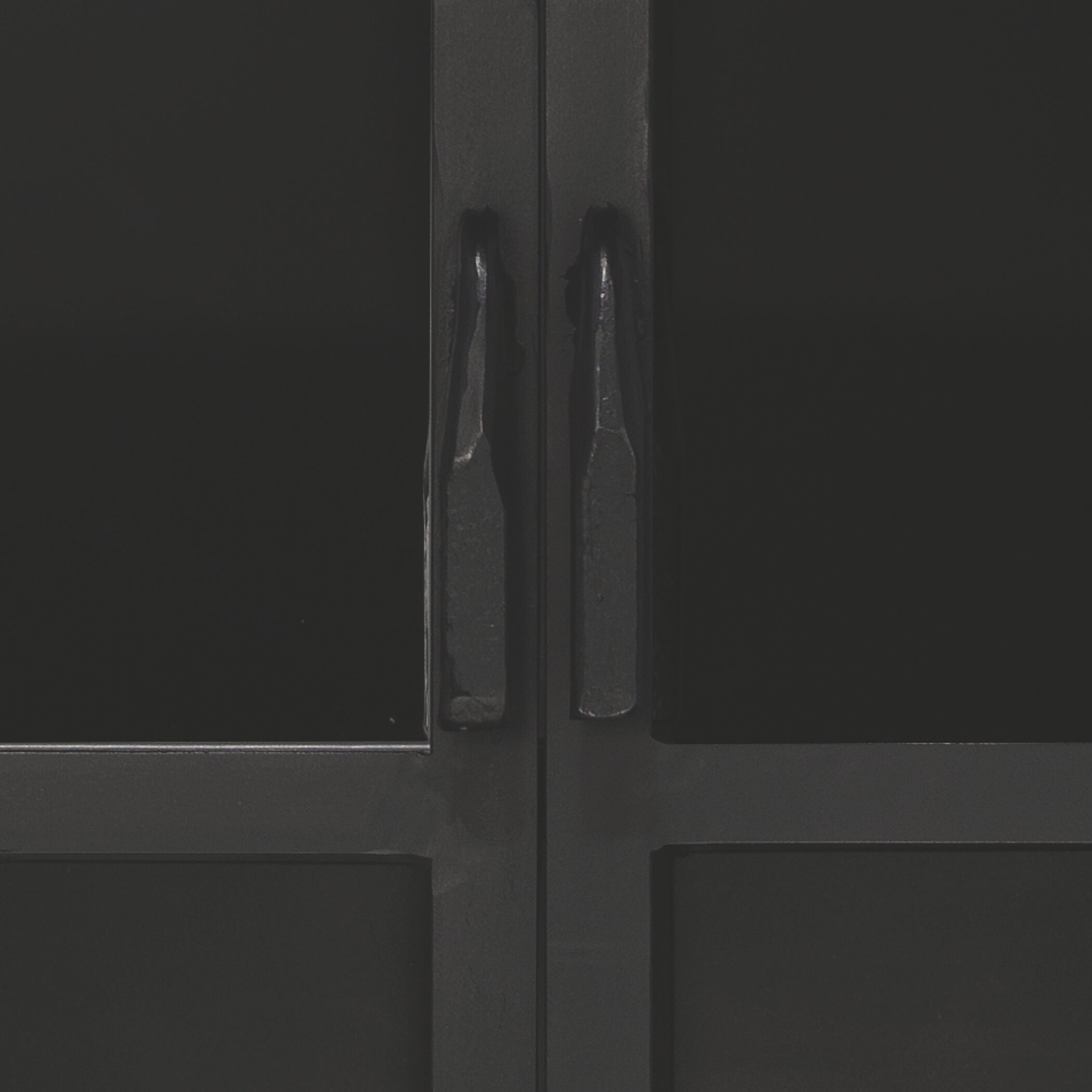 Union Black Iron & Clear Glass Tall Curio Cabinet