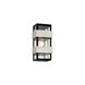 Glenhurst Ave 1 Light 12 inch Black With Brushed Stainless Outdoor Wall Sconce