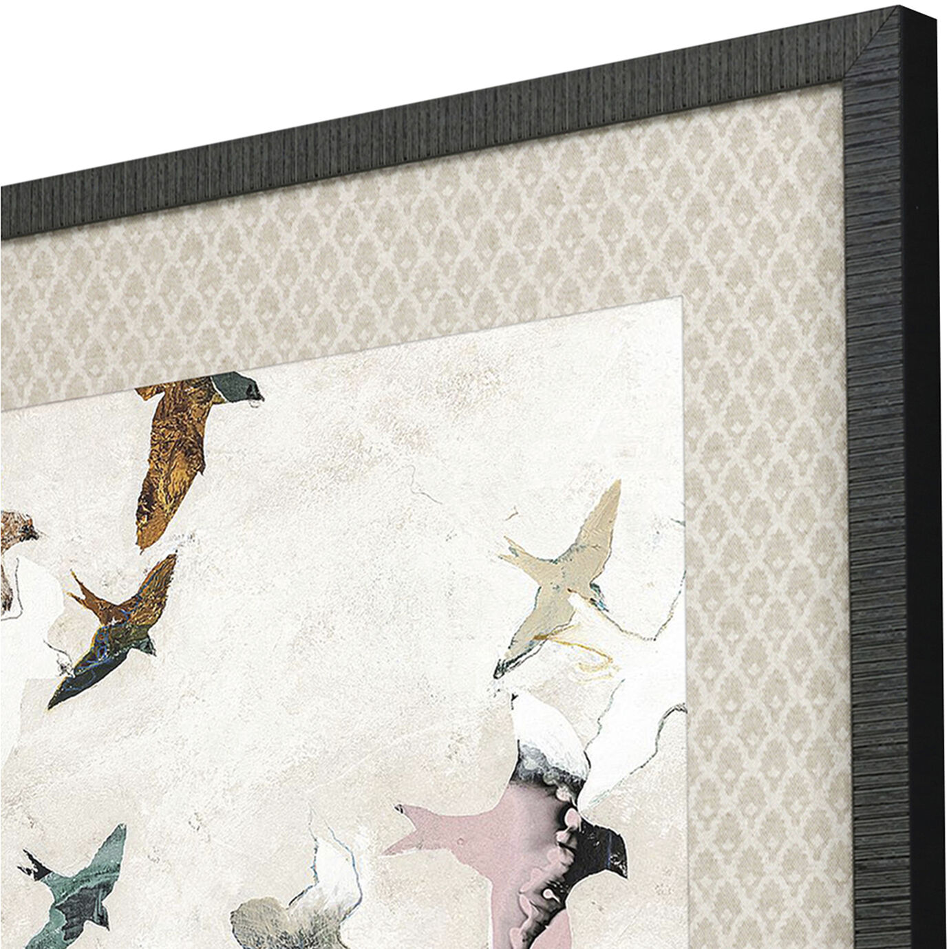 Animals Blue and Black and Pink and Rust Framed Art