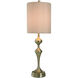 Cameron 31.25 inch 100 watt Brushed Nickel and Taupe Sateen Table Lamp Portable Light