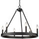 Alastair 6 Light 24 inch Matte Black Chandelier Ceiling Light