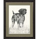 Canine Gaze / Canine Watch Black and Beige and Neutral Framed Art