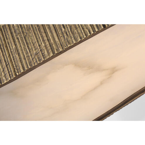 Anne-Marie Barton Fumar LED 21 inch Ridged Tombac Asymmetrical Flush Mount Ceiling Light