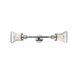Franklin Restoration Bellmont 2 Light 6 inch Polished Chrome Bath Vanity Light Wall Light in Seedy Glass, Franklin Restoration