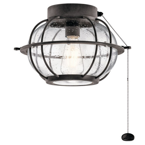 Bridge Point LED Weathered Zinc Fan Light Kit