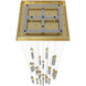 Boa LED 28 inch Brushed Brass Multi Port Pendant Ceiling Light