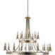 Lodestar 30 Light 65 inch Granello Silver Leaf/Antique Chandelier Ceiling Light
