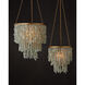 Verre de Mer 1 Light 24.75 inch Seaglass/Contemporary Gold Chandelier Ceiling Light, Medium