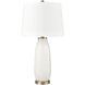 Bynum 29 inch 150 watt White with Brushed Steel Table Lamp Portable Light, Set of 2