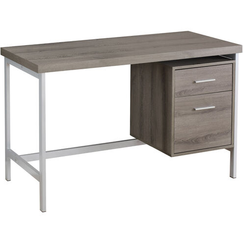 Ramapo 47 X 24 inch Dark Taupe and Silver Computer Desk