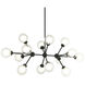 Solaris 14 Light 22.63 inch Matte Black Pendant Ceiling Light