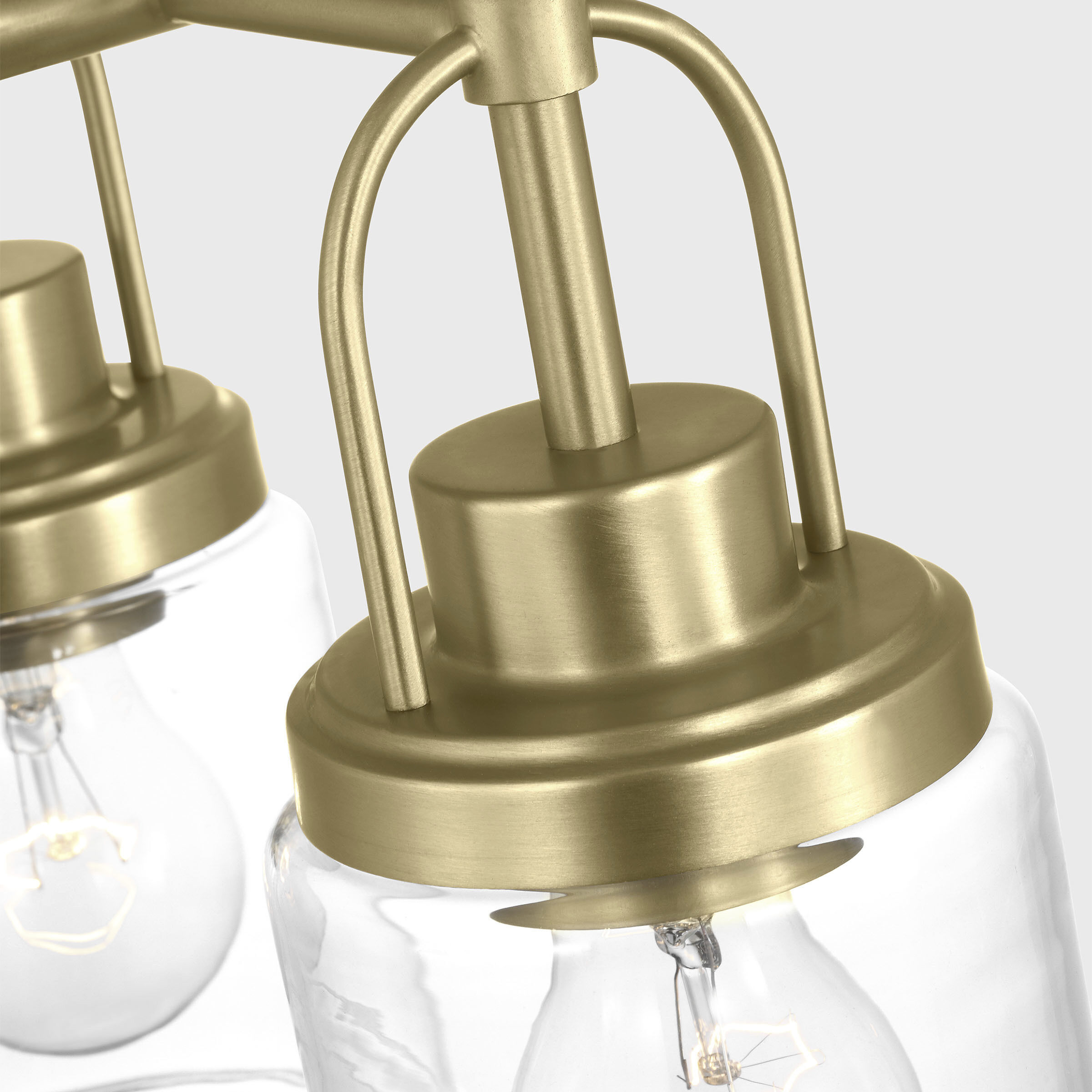 Anders 4 Light 48 inch Satin Brass Chandelier Ceiling Light