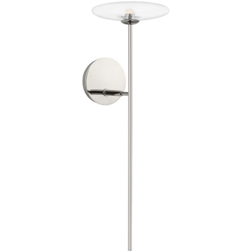 Ian K. Fowler Calvino LED 7.5 inch Polished Nickel Tail Sconce Wall Light, Large