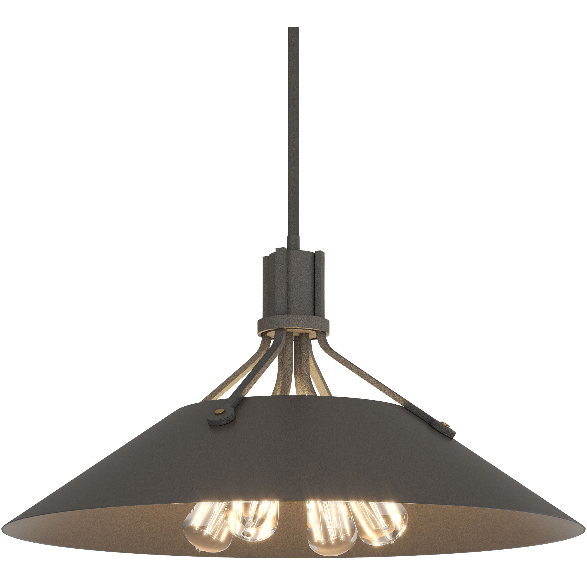 Henry 4 Light 23.1 inch Natural Iron and Dark Smoke Pendant Ceiling Light in Natural Iron/Dark Smoke