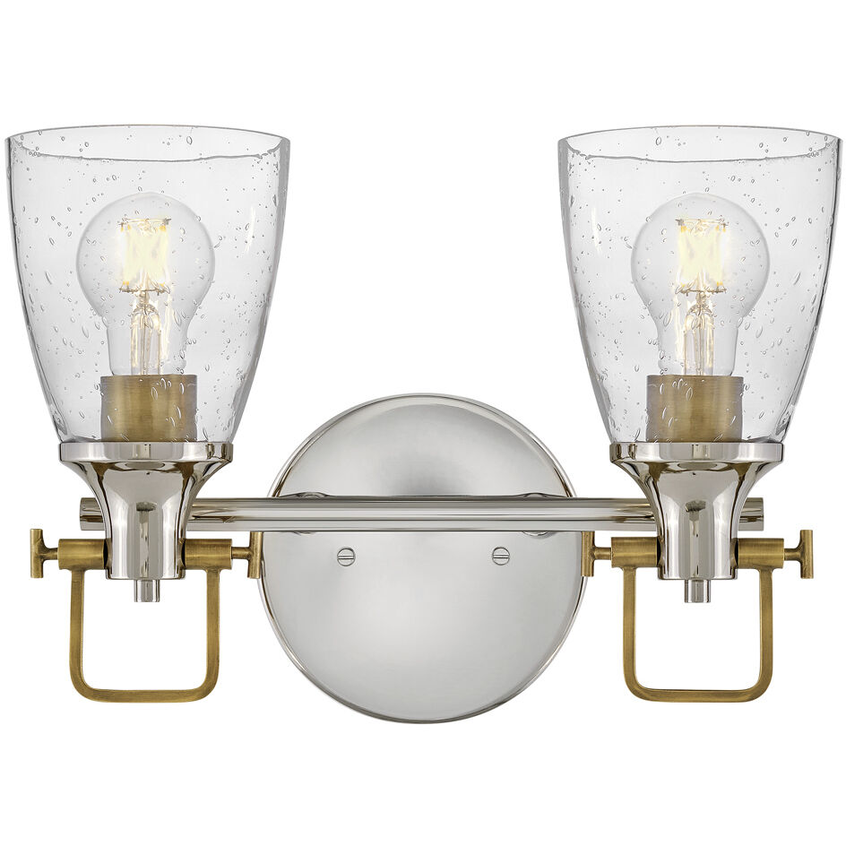 Easton 2 Light 14.5 inch Polished Nickel Bath Light Wall Light