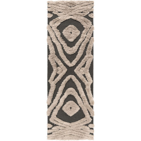 Midelt 96 X 30 inch Taupe, Charcoal Rug