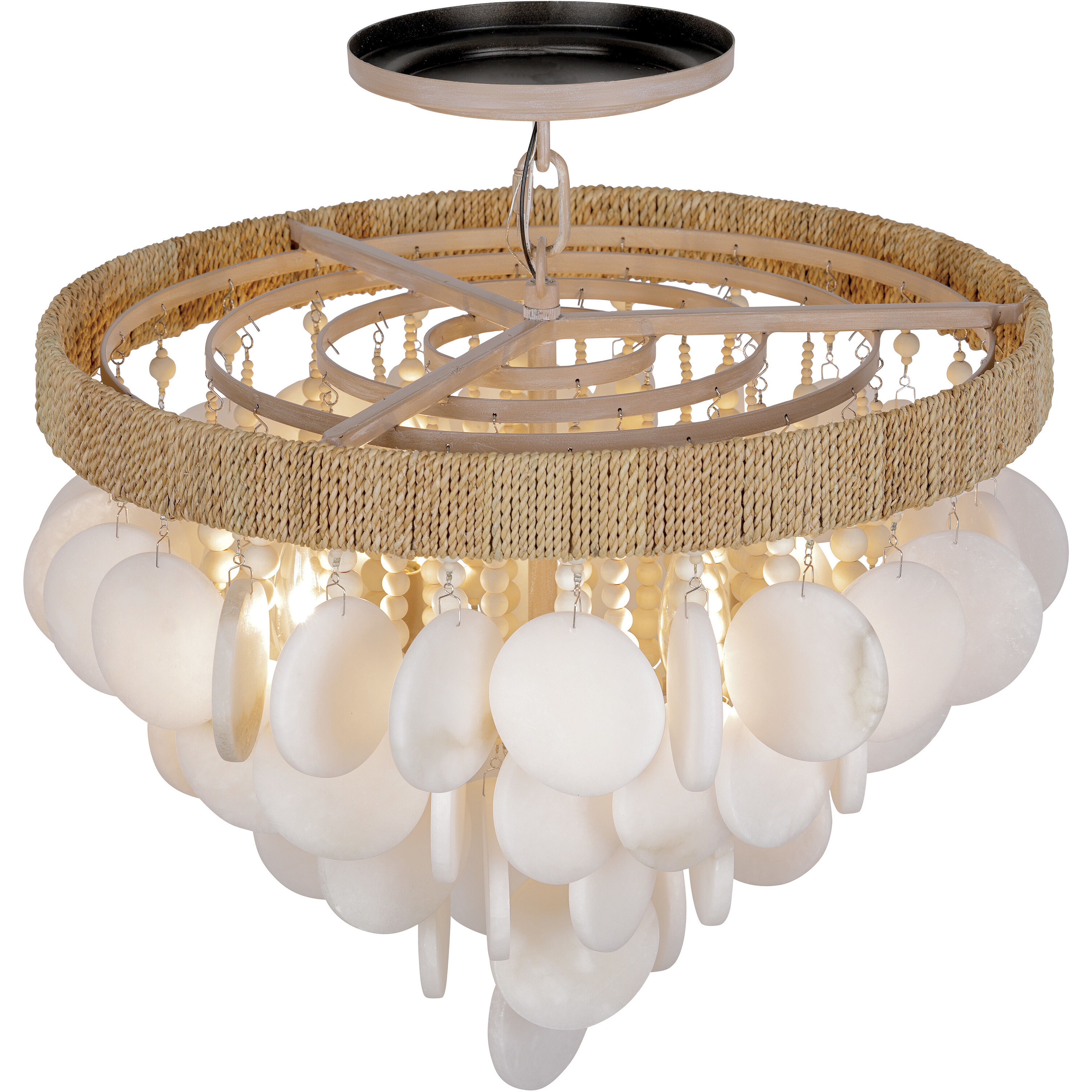 Aurelia's Cove 4 Light 17 inch Autumn White Semi Flush Ceiling Light