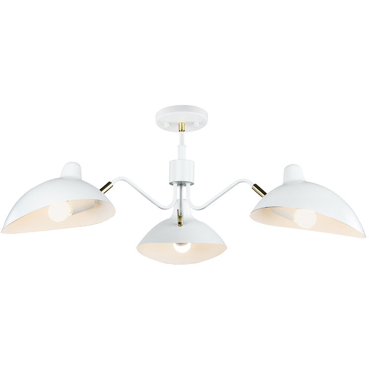 Droid 3 Light 34 inch White and Brushed Gold Pendant Ceiling Light