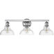 Carver 3 Light 28 inch Chrome Bath Vanity Wall Light in Clear Glass
