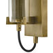 Ryden 1 Light 4.5 inch Heritage Brass Indoor Wall Sconce Wall Light in Clear