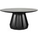 Brosche 60 X 60 inch Hand Rubbed Black Dining Table