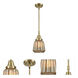Franklin Restoration Chatham 1 Light 6 inch Antique Brass Mini Pendant Ceiling Light in Mercury Glass