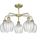 Norfolk 5 Light 23.75 inch Antique Brass Chandelier Ceiling Light in Clear