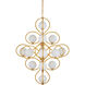 Storrs 14 Light 34 inch Contemporary Gold Leaf/Contemporary Gold/White Chandelier Ceiling Light