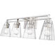 Lyna 4 Light 30.5 inch Brushed Nickel Vanity Wall Light