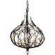 Bask 3 Light 18 inch Matte Black Pendant Ceiling Light