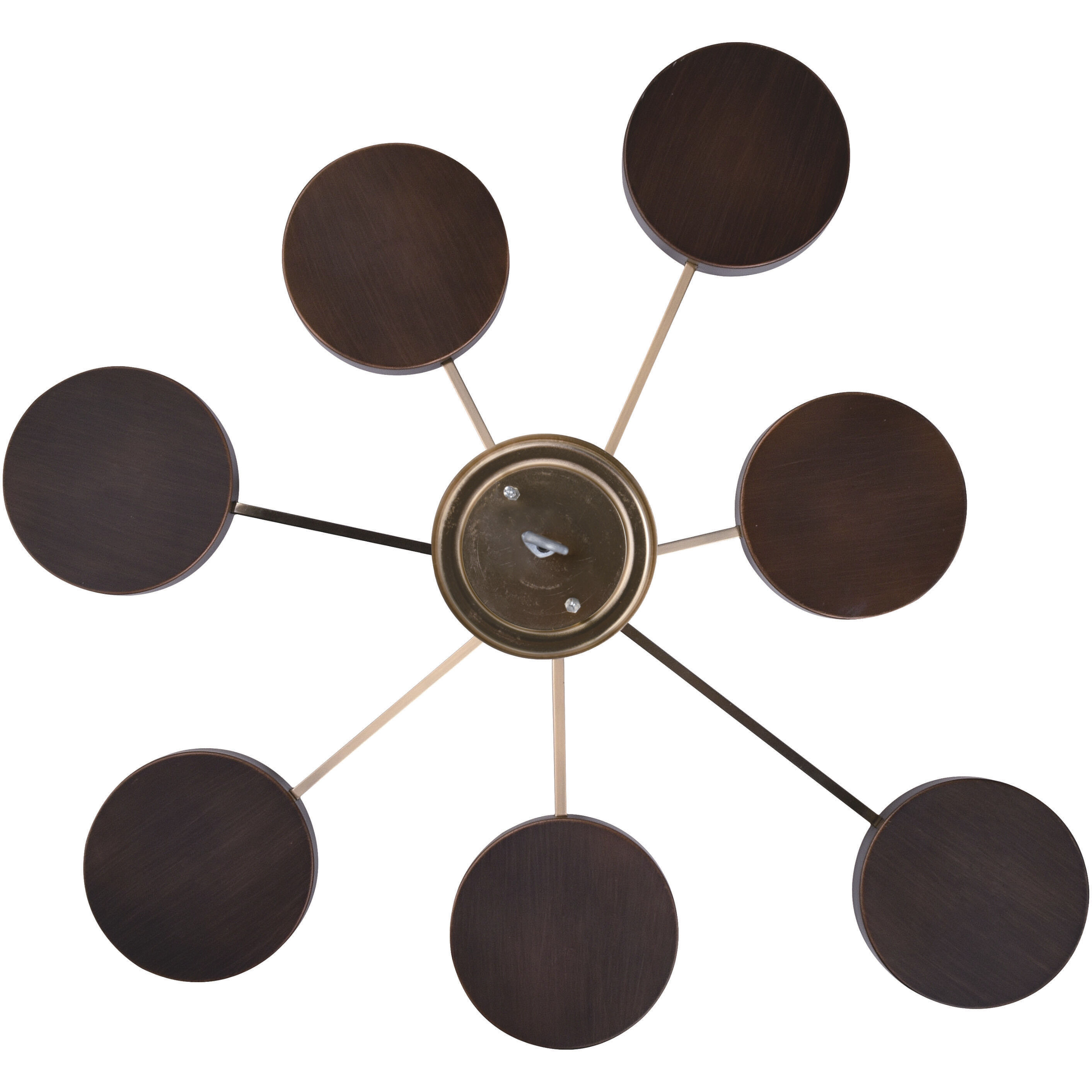 Madison LED 35.5 inch Architectural Bronze and Natural Brass Chandelier Ceiling Light