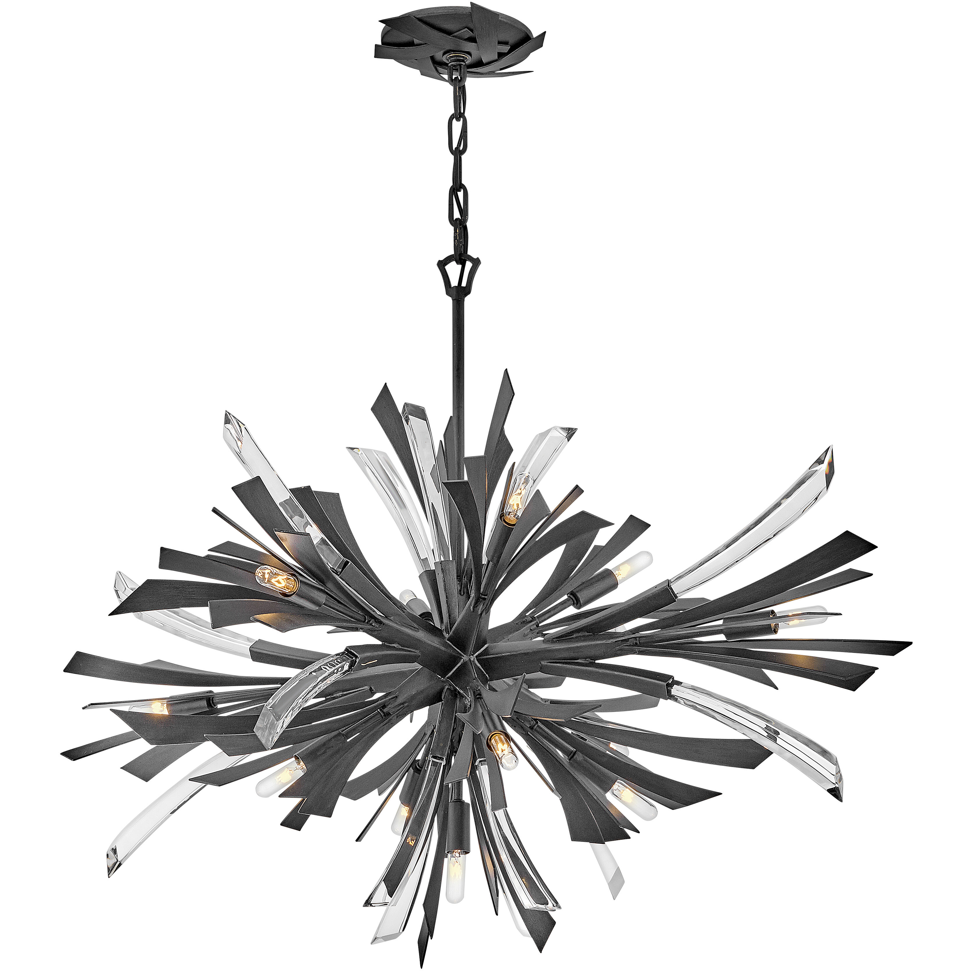 Vida LED 36 inch Brushed Graphite Chandelier Ceiling Light