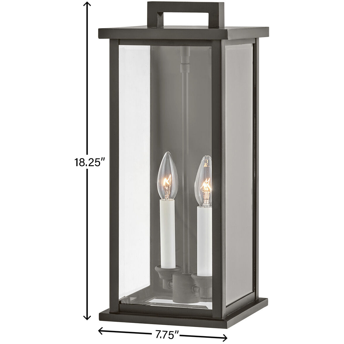 Estate Series Weymouth Outdoor Wall Mount Lantern in Oil Rubbed Bronze, Medium