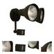 Bullets and Floods 2 Light 11 inch Textured Black Outdoor Flood Light in Textured Matte Black, Covered