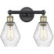 Cindyrella 2 Light 15 inch Black Antique Brass Bath Vanity Light Wall Light in Seedy