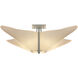 Kirigami 4 Light 22.5 inch Vintage Platinum Semi-Flush Ceiling Light