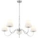 Stone 5 Light 35 inch Polished Chrome Chandelier Ceiling Light