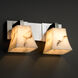 LumenAria 2 Light 15 inch Brushed Nickel Bath Bar Wall Light in Square Flared, Incandescent