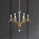 Priscilla 6 Light Heirloom Gold Chandelier Ceiling Light in Dark Grey Pearl, Adjustable Height