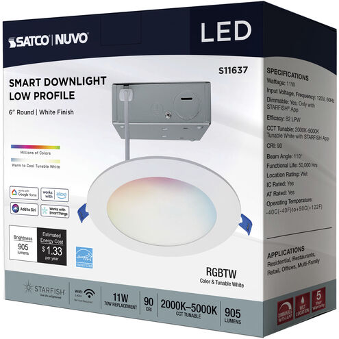 Starfish Integrated LED White Recessed