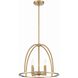 Abbott 4 Light 18.25 inch Vibrant Gold Lantern Chandelier Ceiling Light