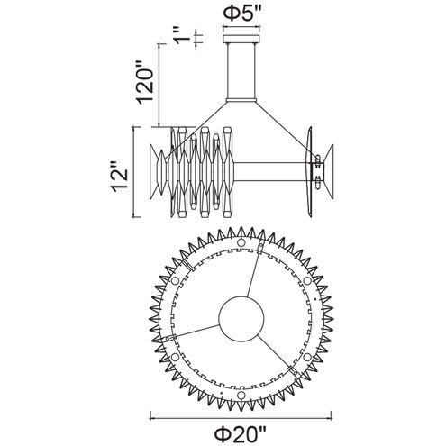Cityscape 12 Light 20 inch Satin Gold Chandelier Ceiling Light