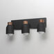 Pompeii 3 Light 21 inch Lava and Black Bath Vanity Wall Light
