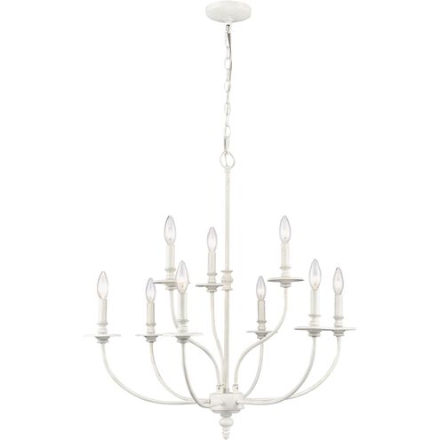Hartford 9 Light 29 inch Farmhouse White Chandelier Ceiling Light