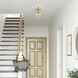 Willow 1 Light 6 inch Satin Brass Flush Mount Ceiling Light