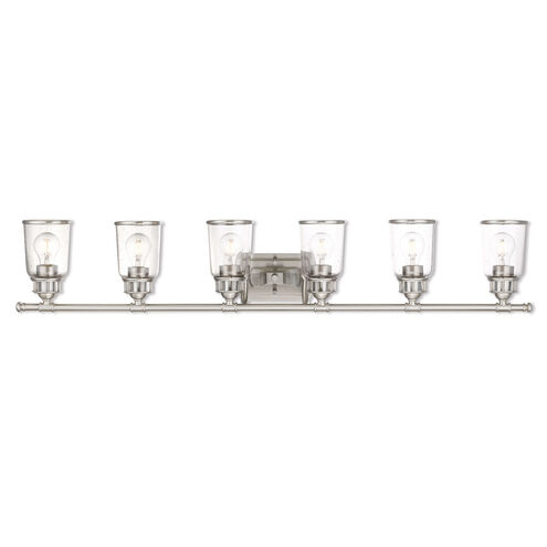 Lawrenceville 6 Light 48 inch Brushed Nickel Bath Vanity Wall Light