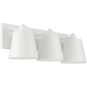 Capital Lighting Alden 3 Light 24 inch Matte White Vanity Light Wall Light 151331WE - Open Box